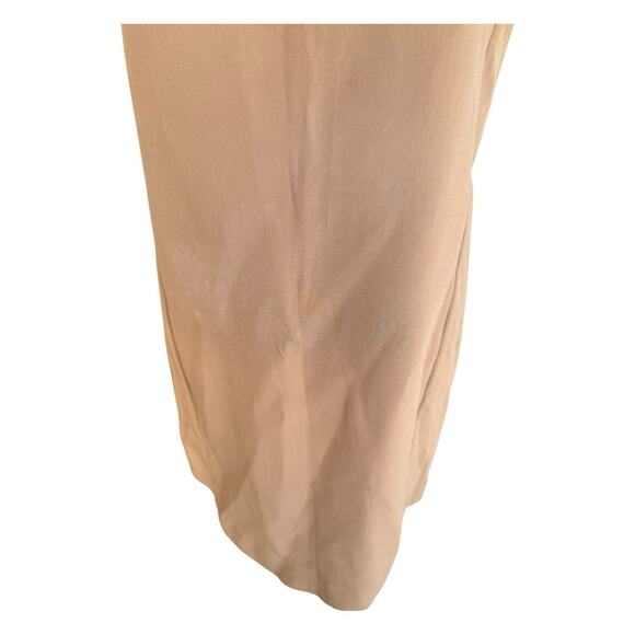 Vince Camel Tan 100% Silk Mini Shift Dress Minimalist Quiet Luxury Sz 8 - Picture 6 of 11